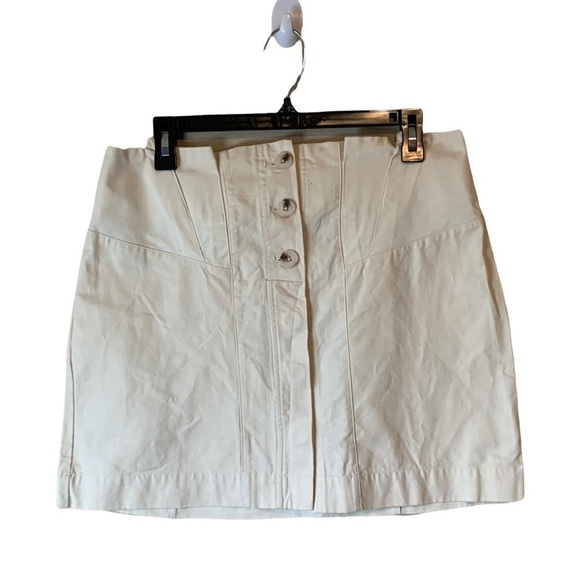 Altar’d State Womens Cream Button Front Cotton Mini Skirt Size Large Boho NWT - Picture 2 of 14